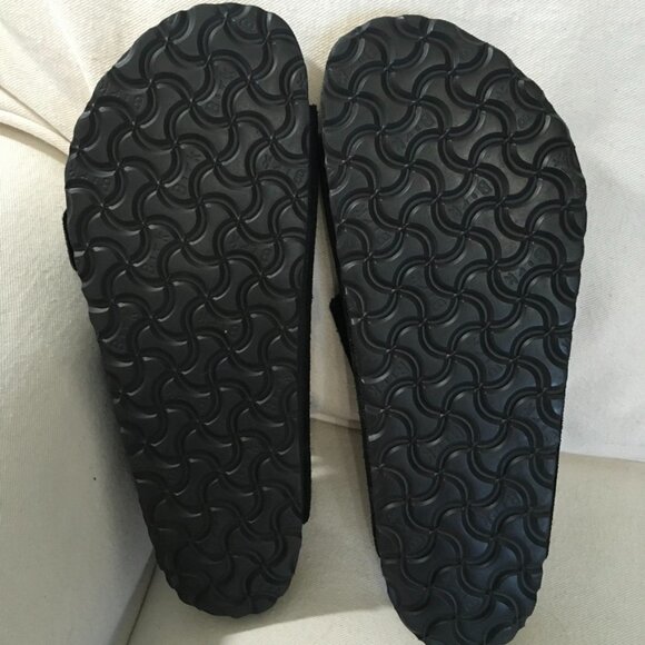 NWOT Birkenstock Arizona Black Suede Slide Sandal L10/M8 - Picture 4 of 6